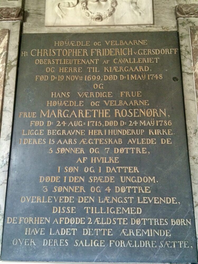 Hunderup church dedication stone